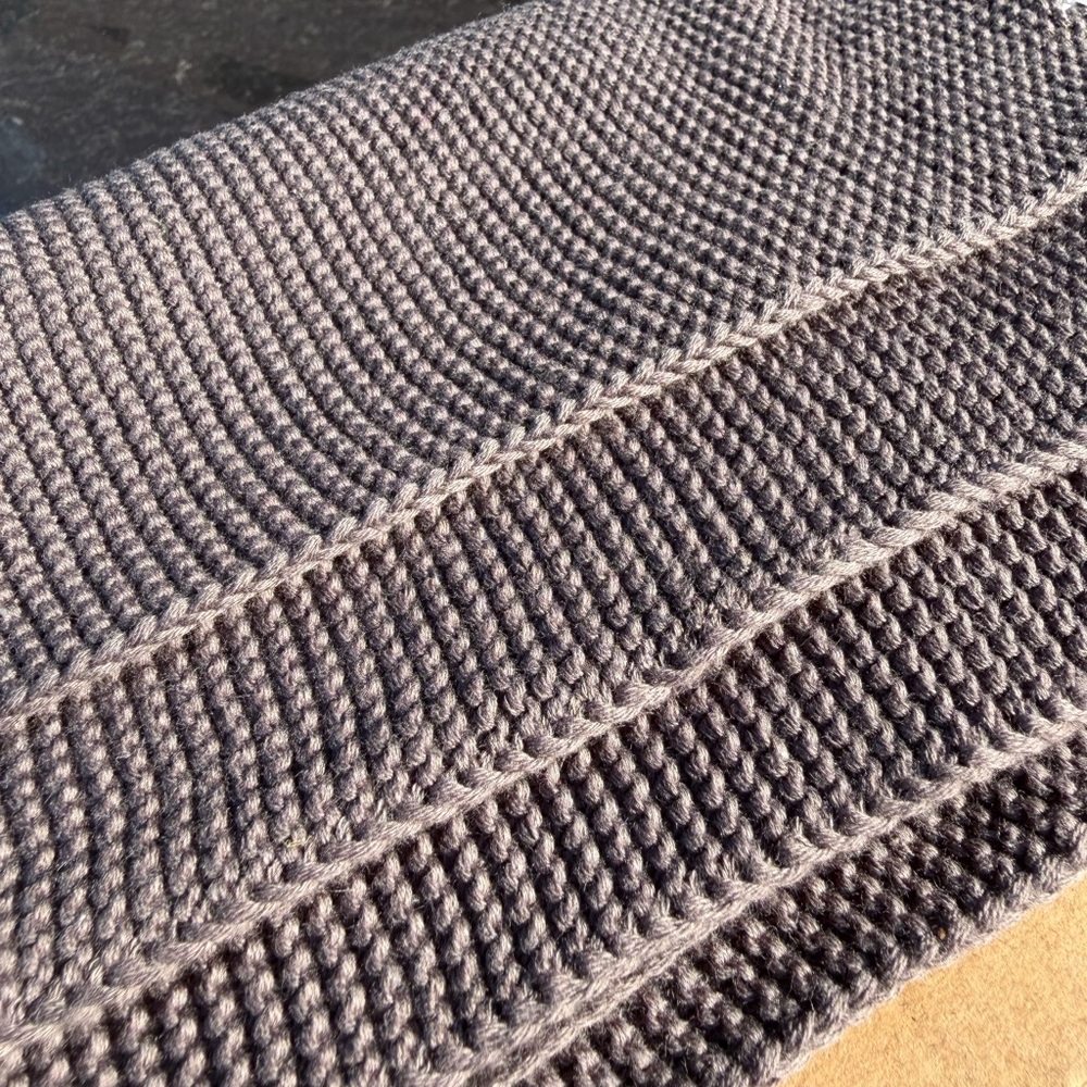 3 PACK - Hand Stitched Wash Cloth - Dark Gray Color BRAND NEW - Picture 2 of 2